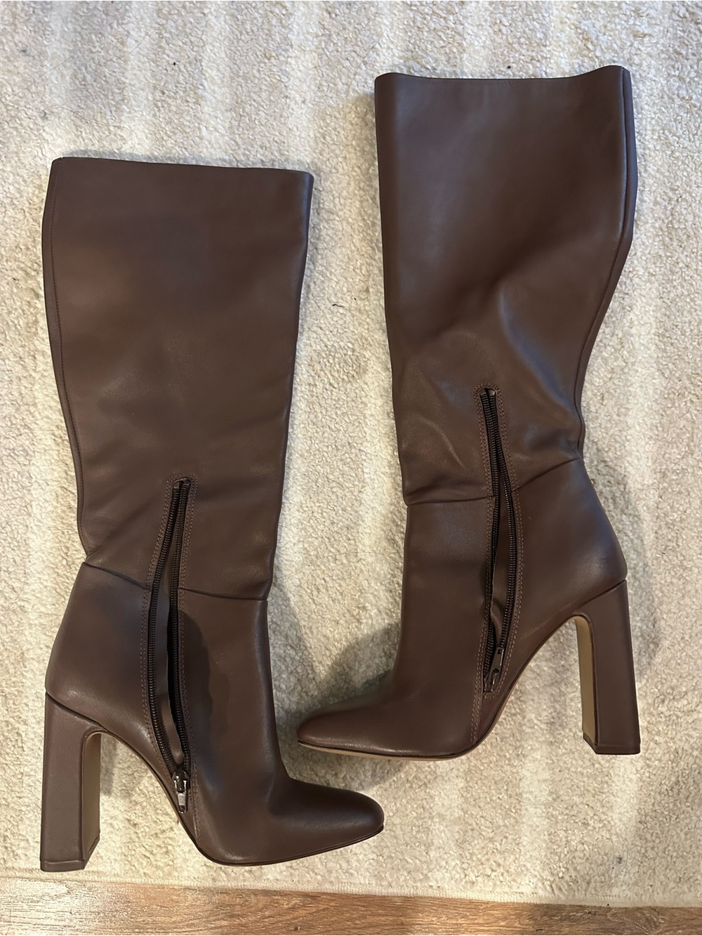 Ally Brown Leather - Brown Leather Steve Madden Boots - Picture 2 of 2